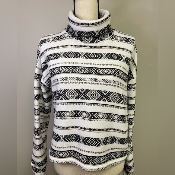 bobi Tops - Bobi LA Artisan Slouchy Stripe Turtleneck